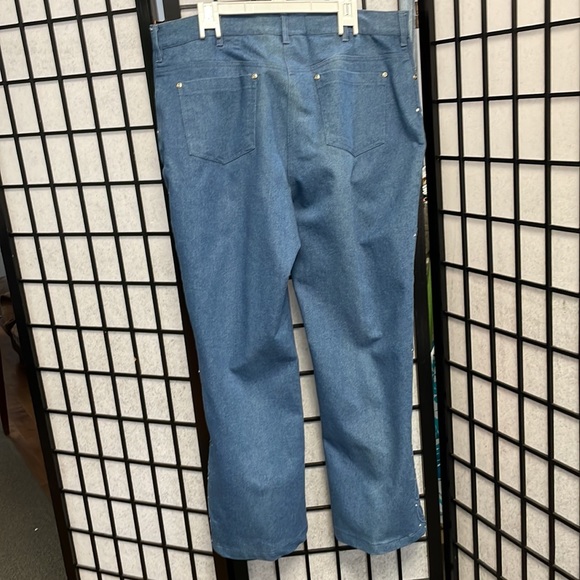 Vintage Dg2 by Diane Gilman, Light Wash, Crystal Studded Jeans. SZ 16 - Picture 2 of 9